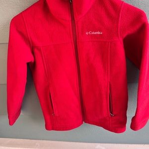 Columbia boys red fleece jacket